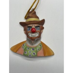 Vintage 1987 Reco Clown Collection Top Hat Ceramic Ornament John McClelland